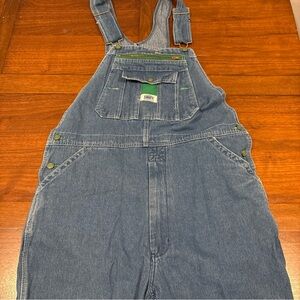 Men’s Liberty Denim Bib Overalls Sz 38 X 32 Blue with Pockets 100% Cotton